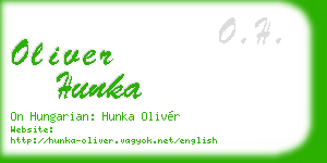 oliver hunka business card