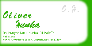 oliver hunka business card